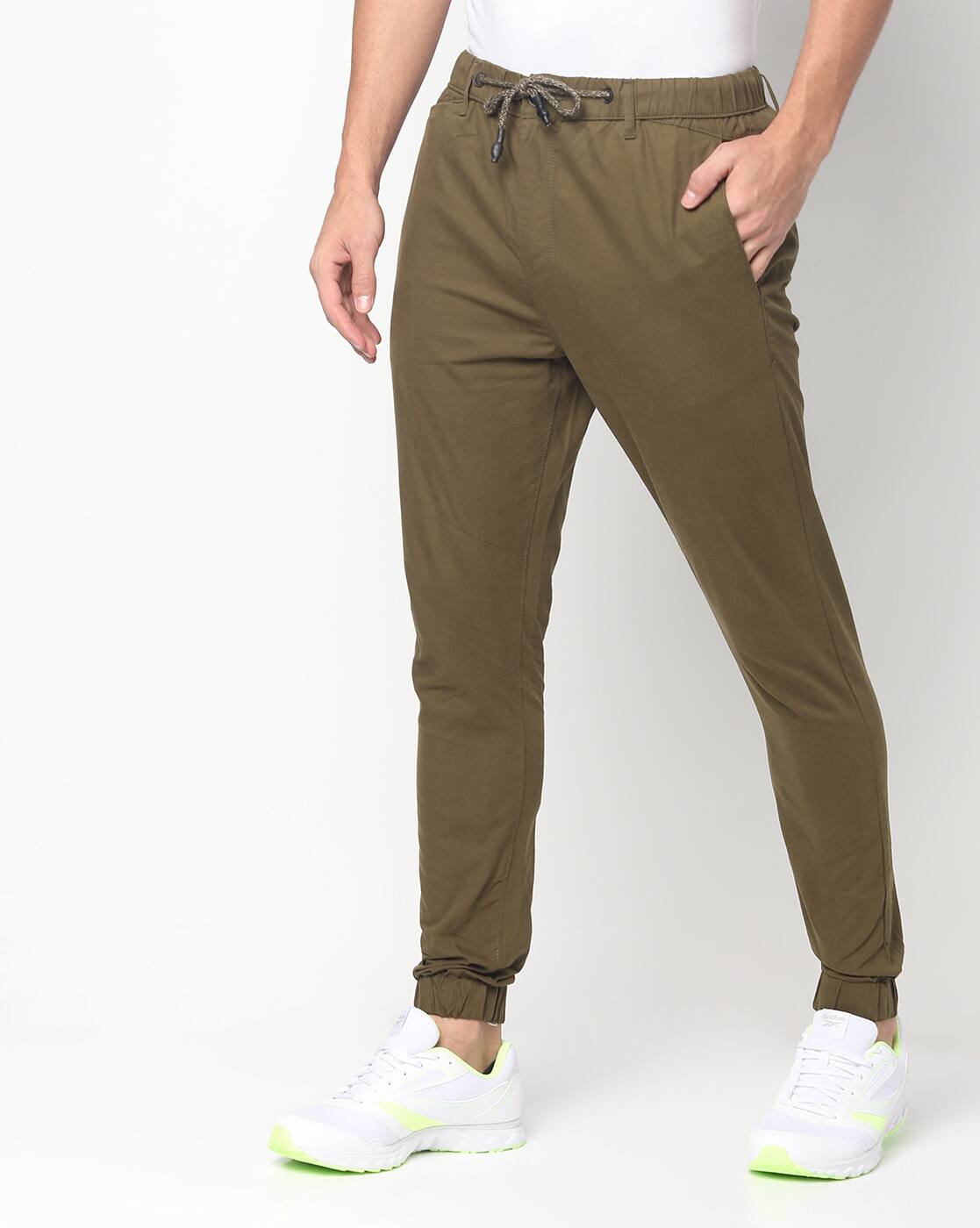 olive green jogger jeans