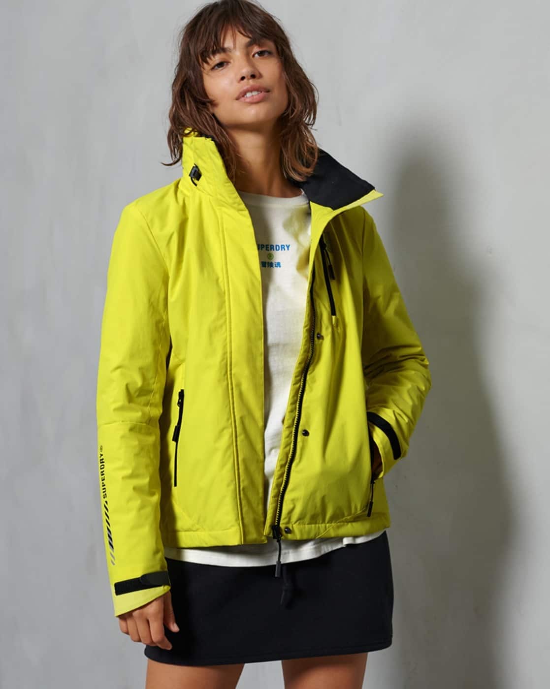 SUPERDRY Sprint Hurricane Zip-Front Bomber Jacket with Hood