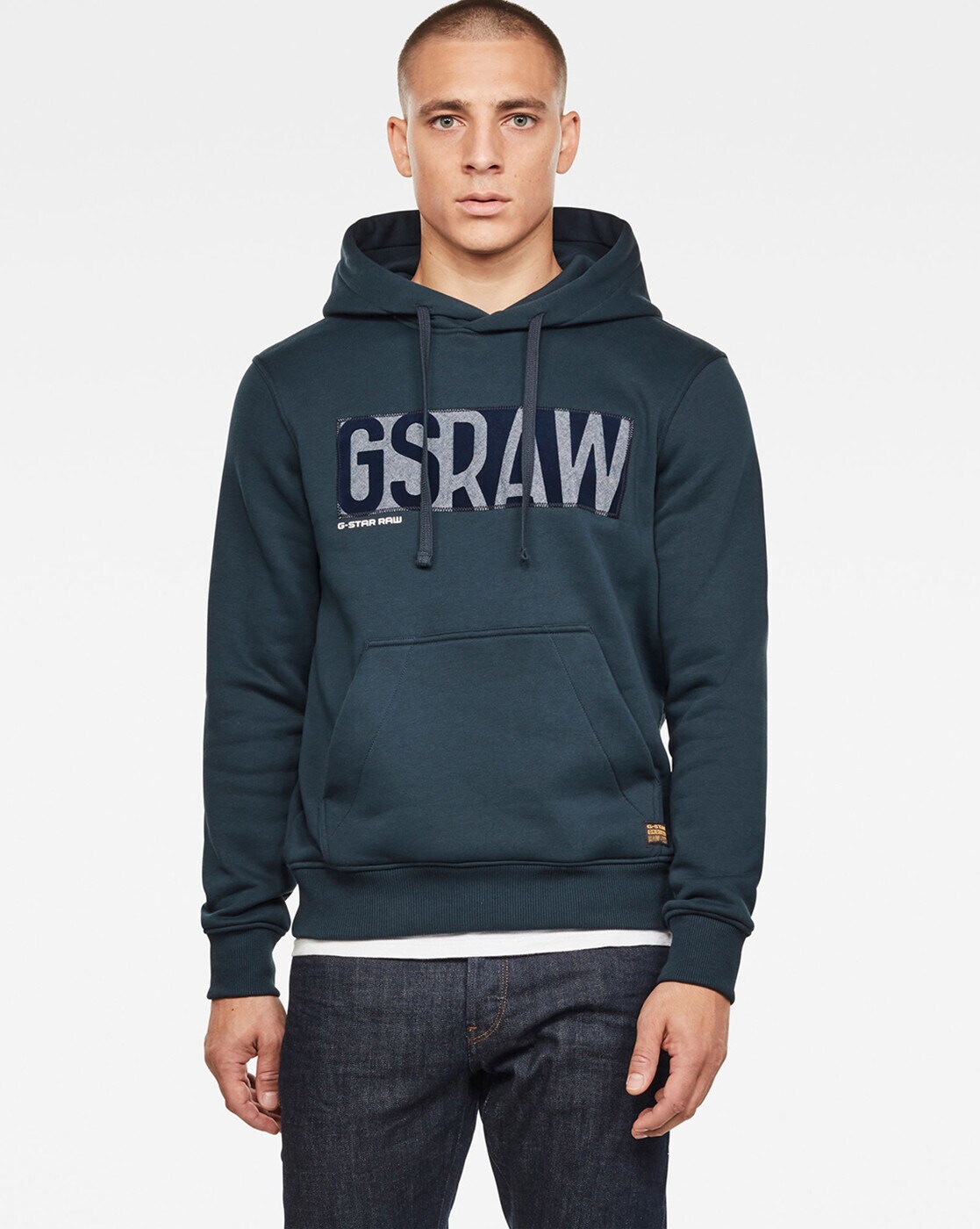 G star blue hoodie new arrivals