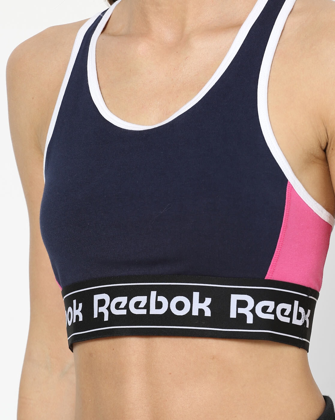 Reebok Women's Low Impact Favorite Racerback Sports Bra with Removable Cups  