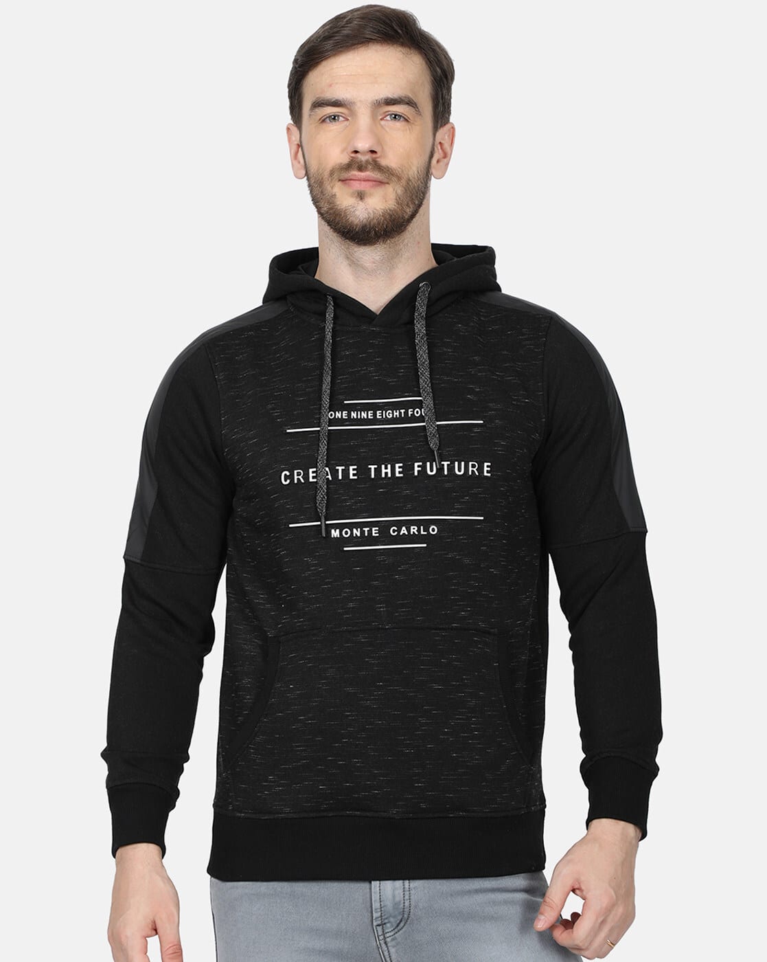 Buy Black Sweatshirt u0026 Hoodies for Men by MONTE CARLO Online | Ajio.com