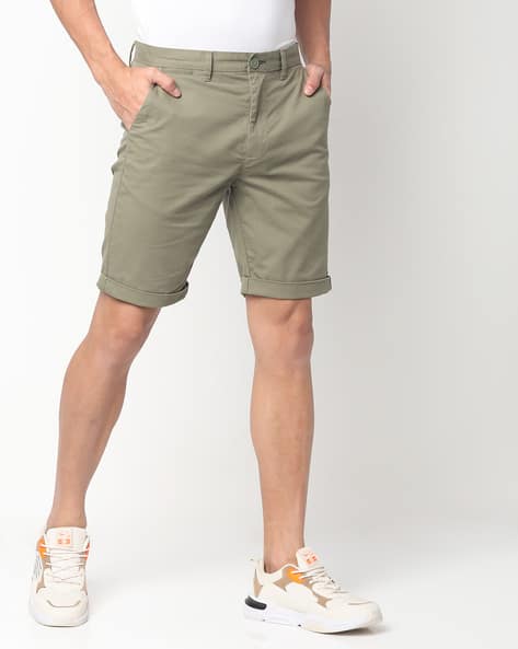 Buy Olive Green Shorts \u0026 3/4ths for Men 