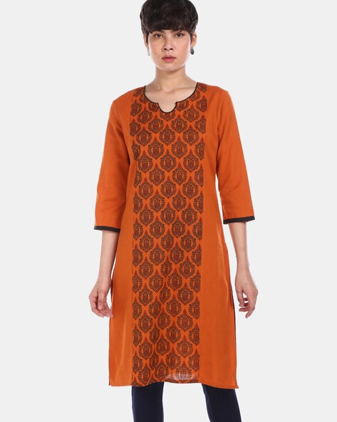 Buy Rust Orange Kurtas for Women by KARIGARI Online Ajio