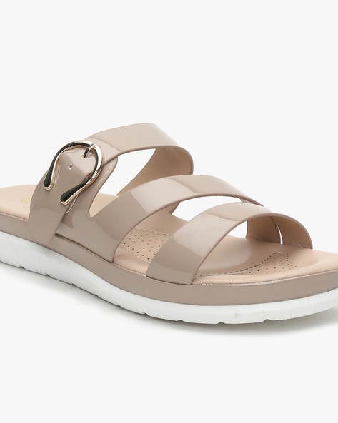 Taupe platform online sandals