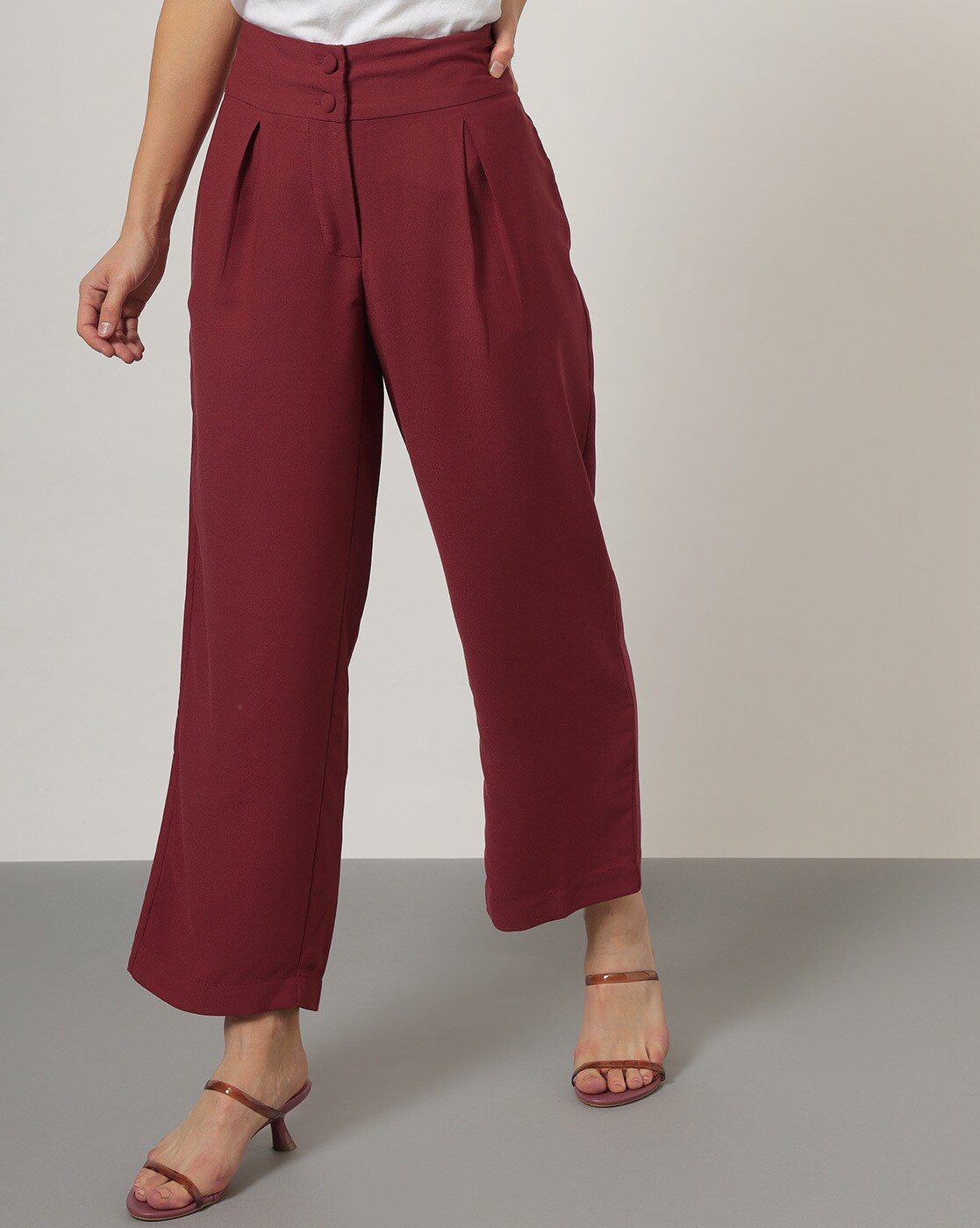Buy Grey Trousers & Pants for Women by V.M.KNITS Online | Ajio.com