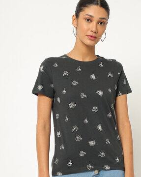 black rose print shirt