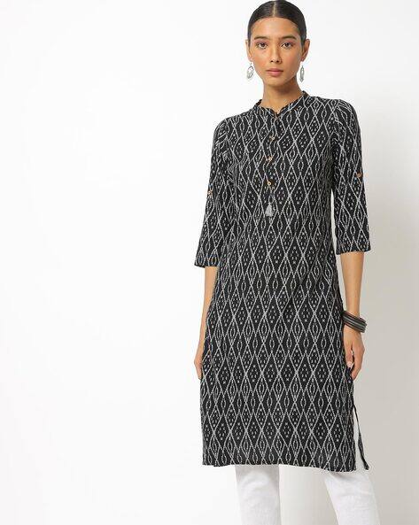 ajio ikat kurti