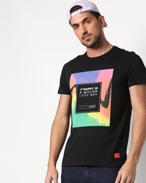 Buy Black Tshirts for Men by ALTHEORY 