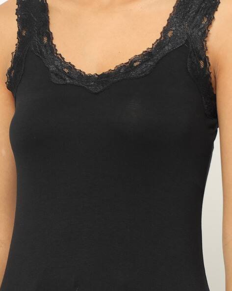 Buy DNMX Camisole with Lace Insert Online | Ajio.com