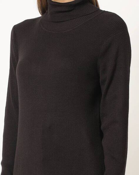 ribbed black sweater