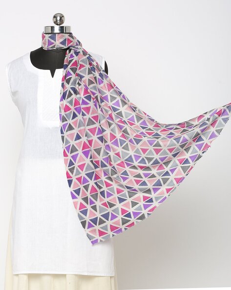 Geometric Print Stole Price in India