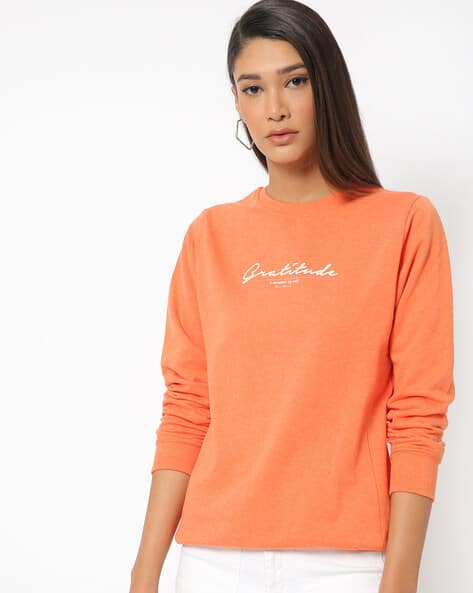 orange sweatshirt for women
