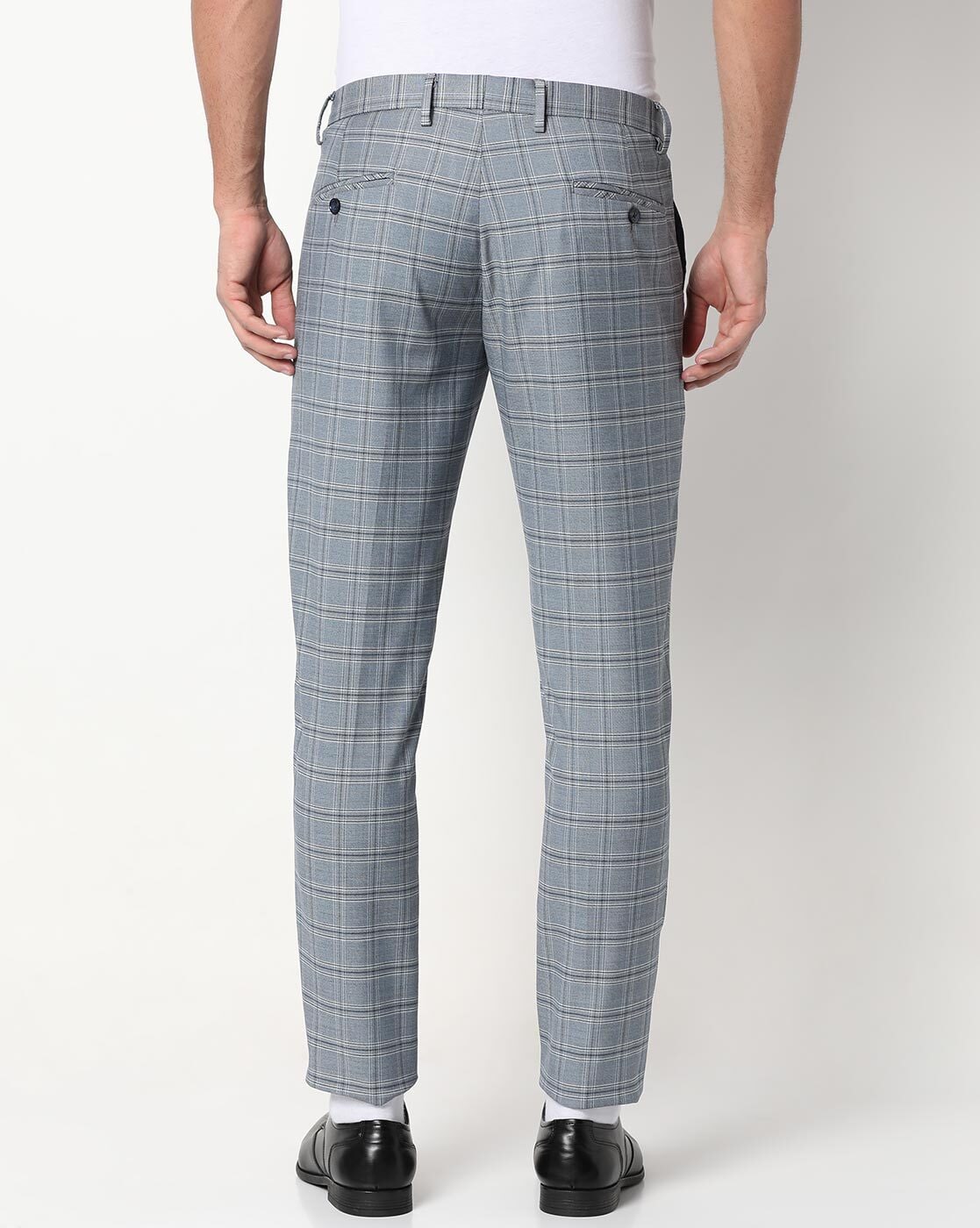 River Island skinny smart check trousers in grey  ASOS