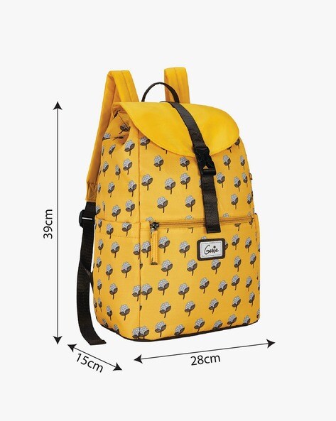 yellow floral backpack