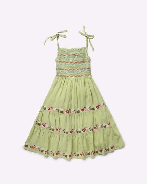 Buy Green Dresses & Frocks for Girls by Global Desi Online | Ajio.com