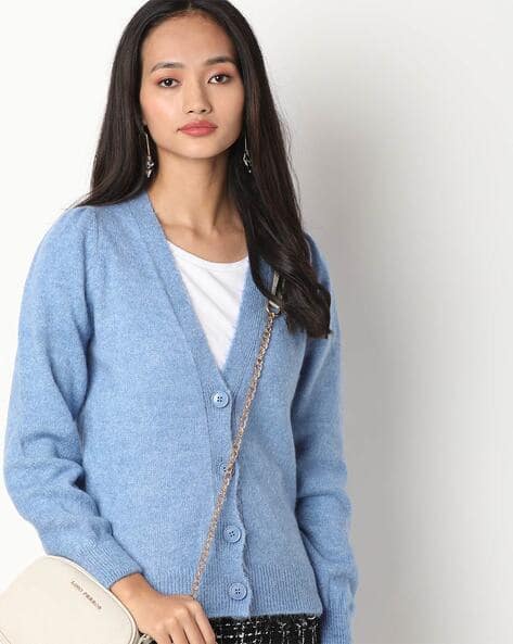 white button down sweaters