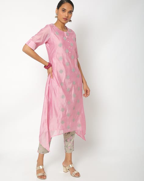 Buy Pink Kurta-Bottom Set for Women by 