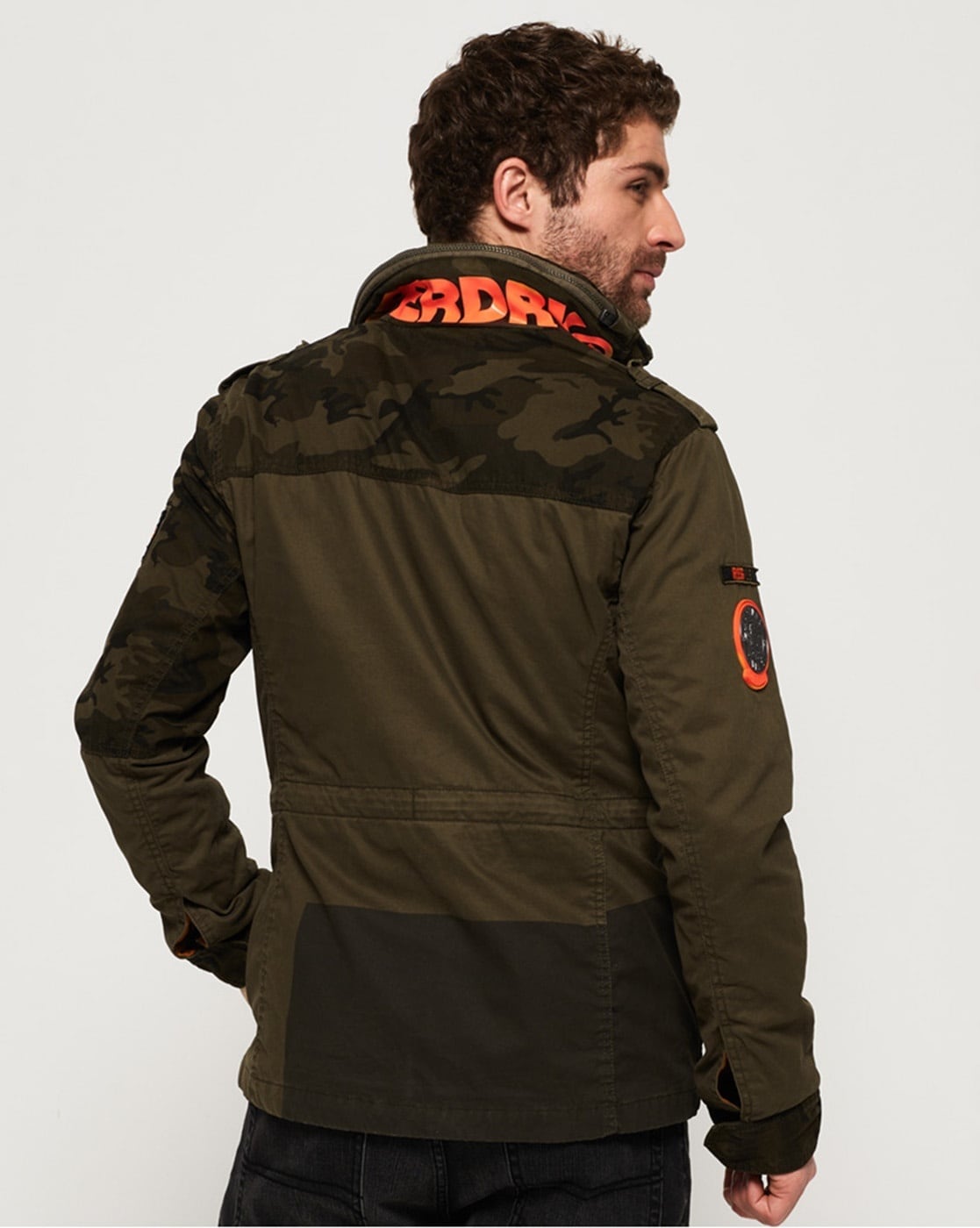 superdry rookie mix textured jacket