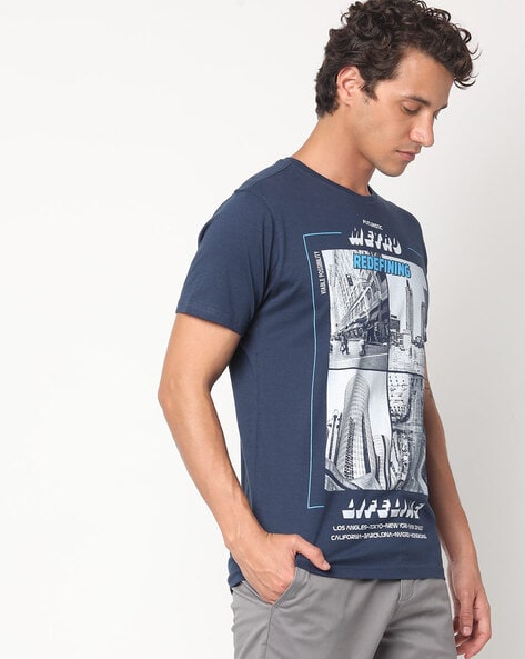 Metro Lifeline Graphic Print Crew-Neck T-shirt