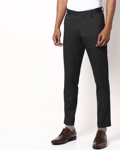 Topman pronounced twill extreme pleat cropped trousers in black | Compare |  Closer