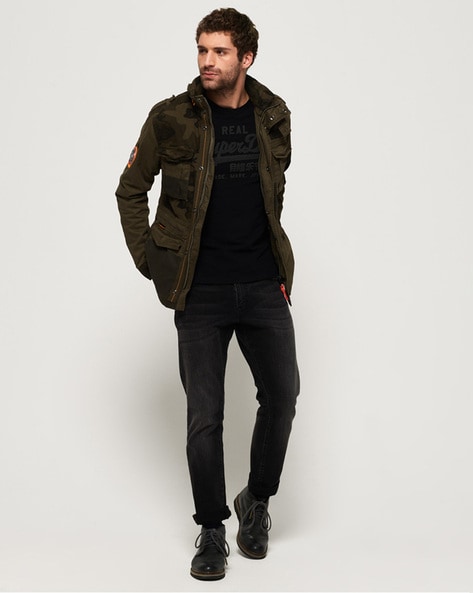 superdry rookie mix textured jacket