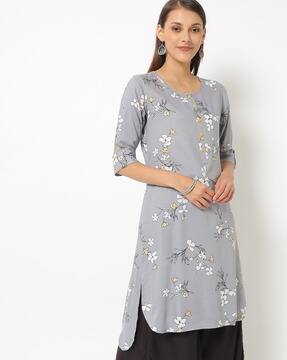 Buy Grey Kurtas for Women by Fusion 