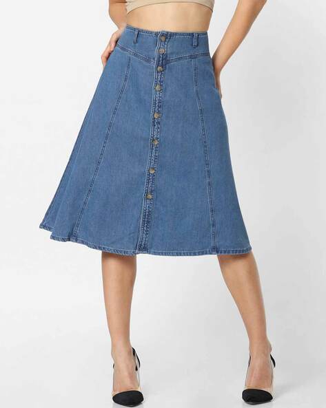 Denim midi shop skirt online india