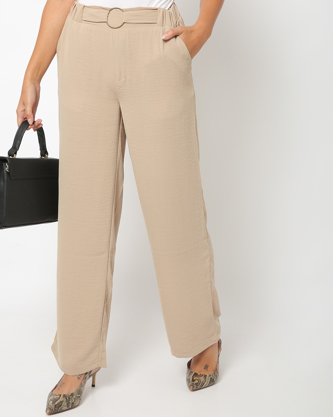 Buy Mid Blue Trousers & Pants for Women by Recap Online | Ajio.com