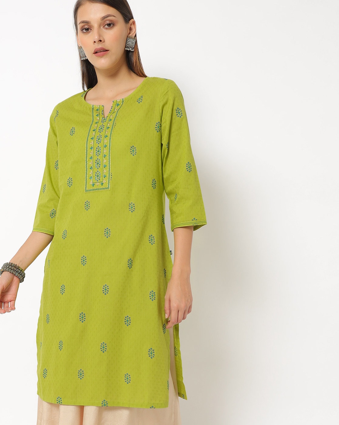 Buy Light Green Kurta Suit Sets for Women by Jaipur Kurti Online | Ajio.com