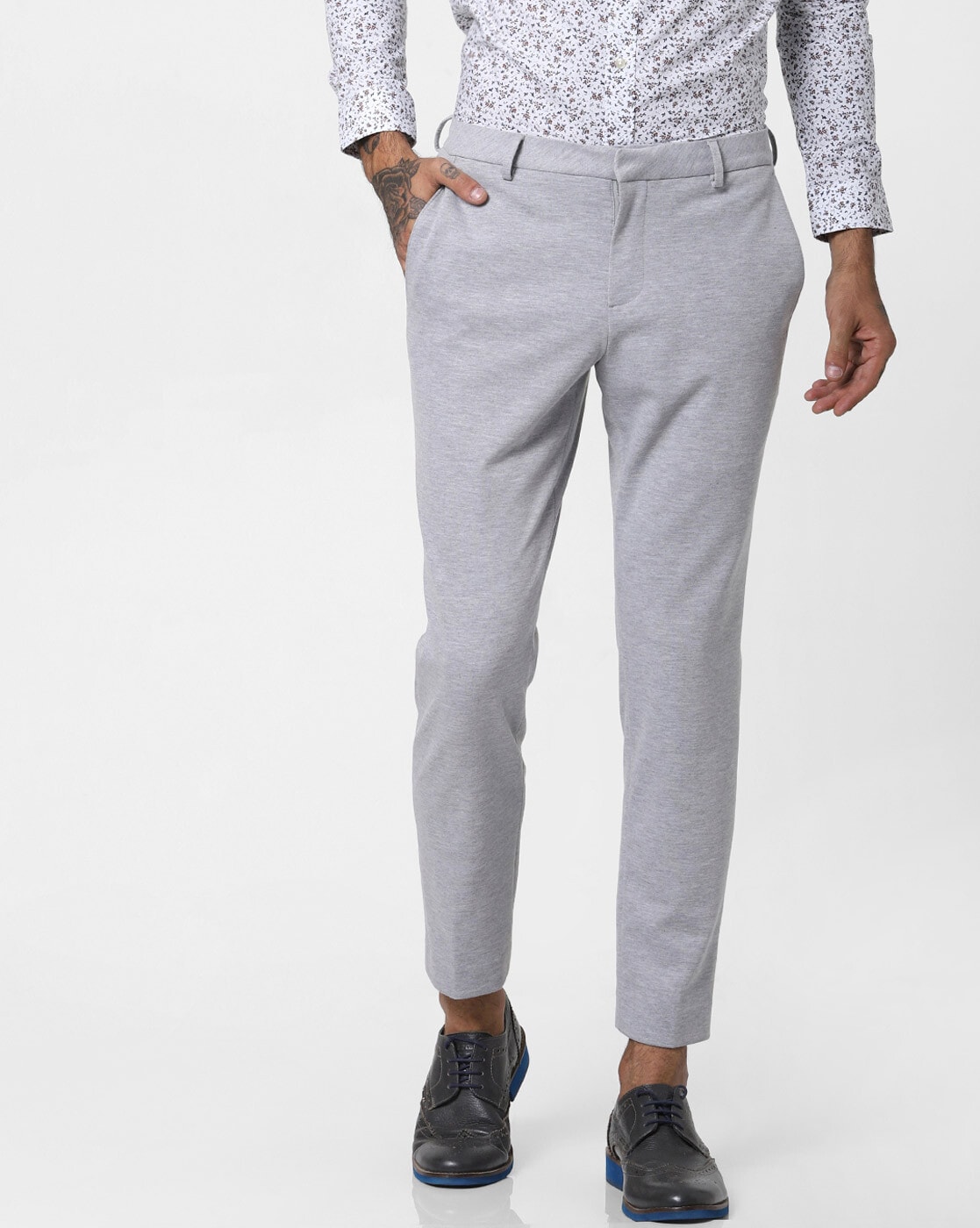 Tan Wool Cotton Melange Trousers | Samuelsohn