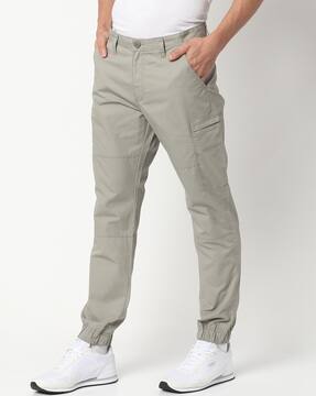 skinny fit panelled cargo joggers