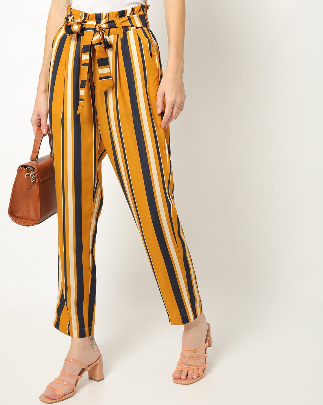 yellow striped trousers