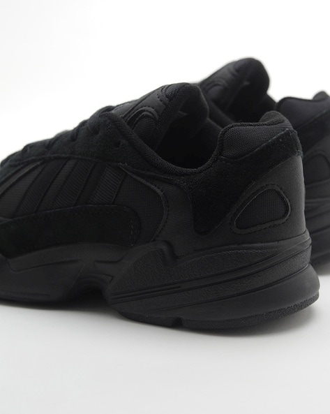 Mens black adidas store yung 1 trainers