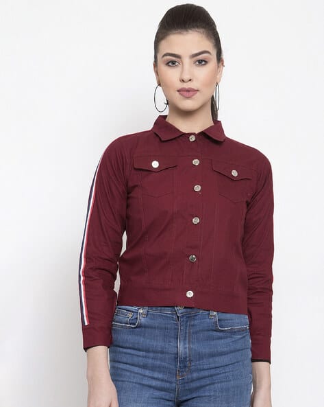 Buy Maroon Jackets \u0026 Coats for Women by 