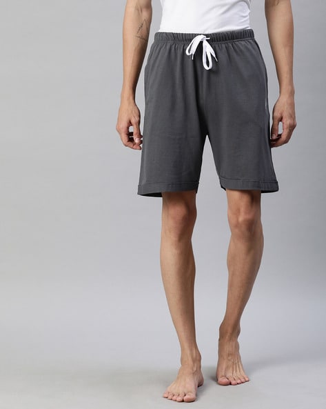 Grey knee deals length shorts