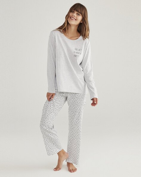 Buy Grey Night&LoungeWearSets for Women by Fig Online