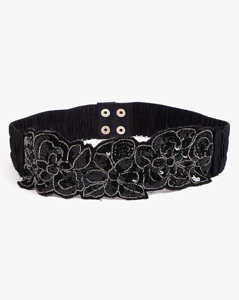 black embellished belt for dress