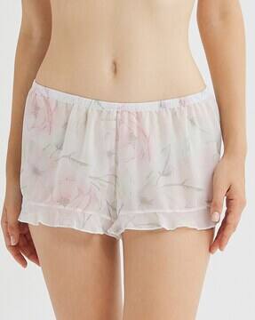 white lounge shorts