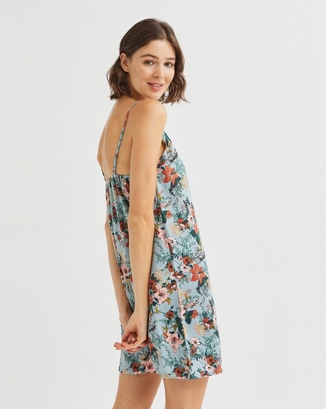 Floral Print Strappy Babydoll