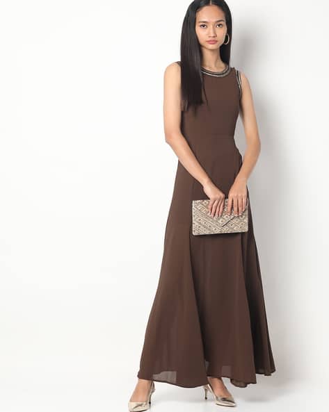 Buy Coffee Brown Dresses for Women by MADAME Online | Ajio.com