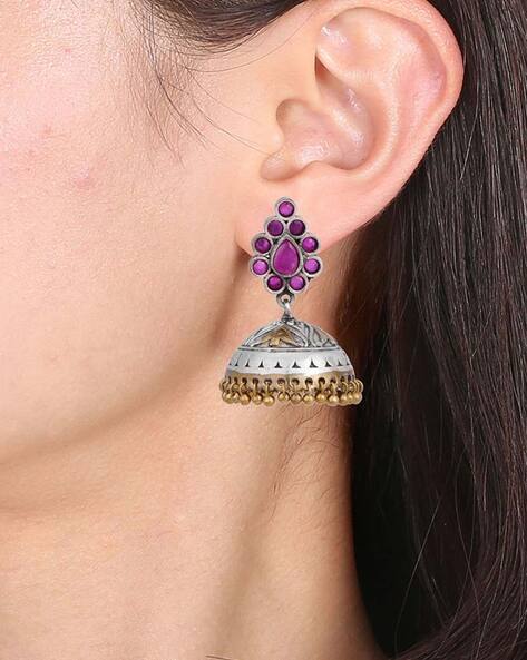 Purple earrings deals traditional