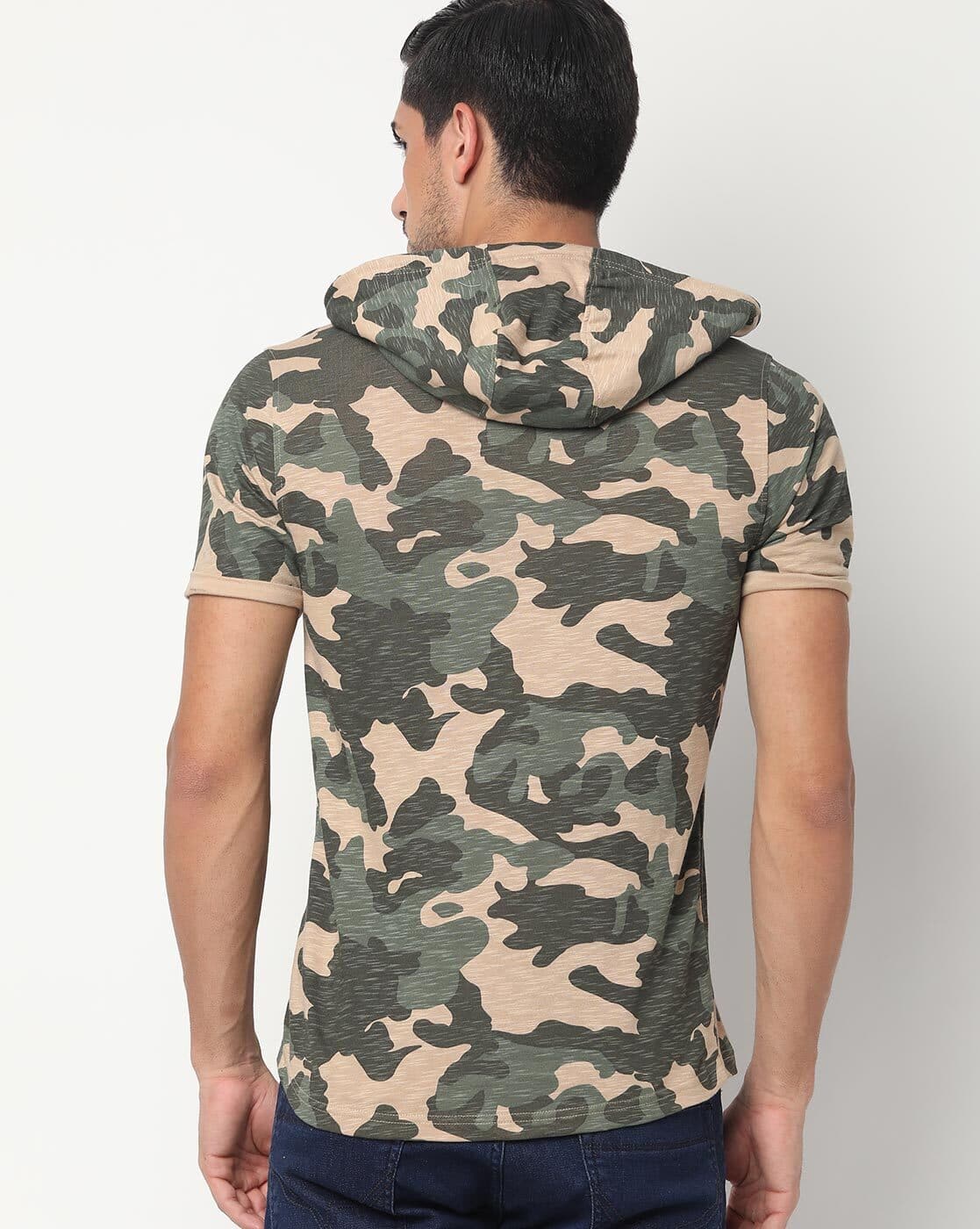 Khaki Tshirts for Men by DNMX Online 