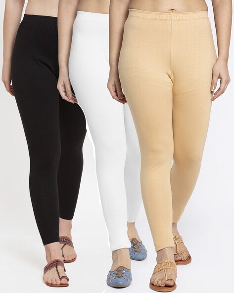 Buy online Black Cotton Leggings from Capris & Leggings for Women by  Elleven By Aurelia for ₹250 at 58% off | 2024 Limeroad.com