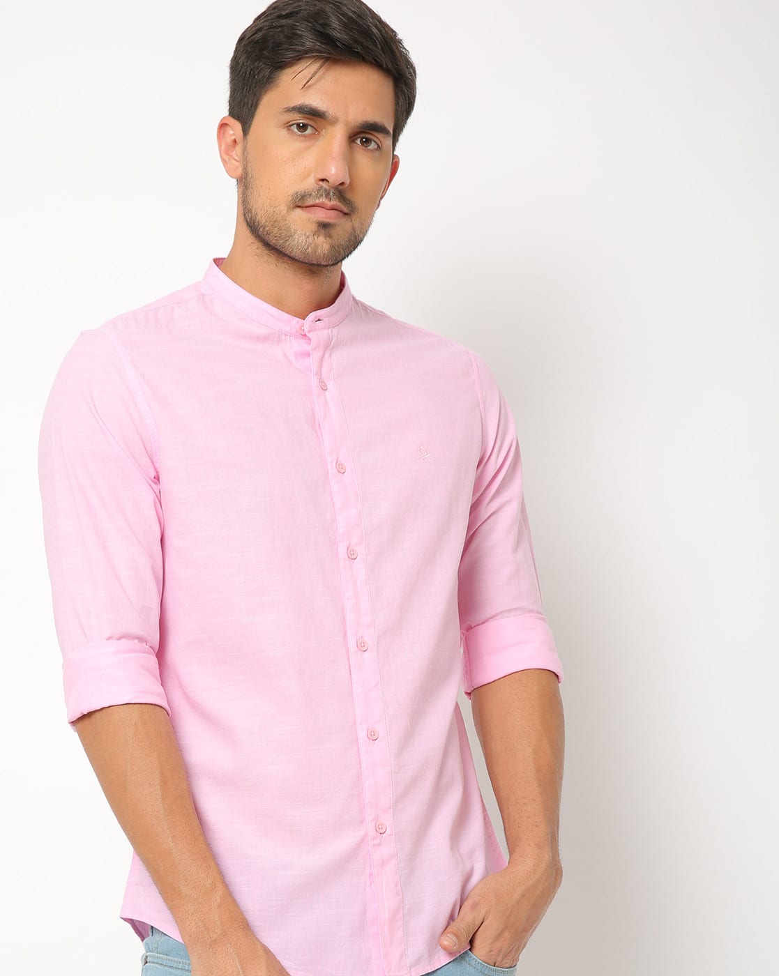 pink collared shirts
