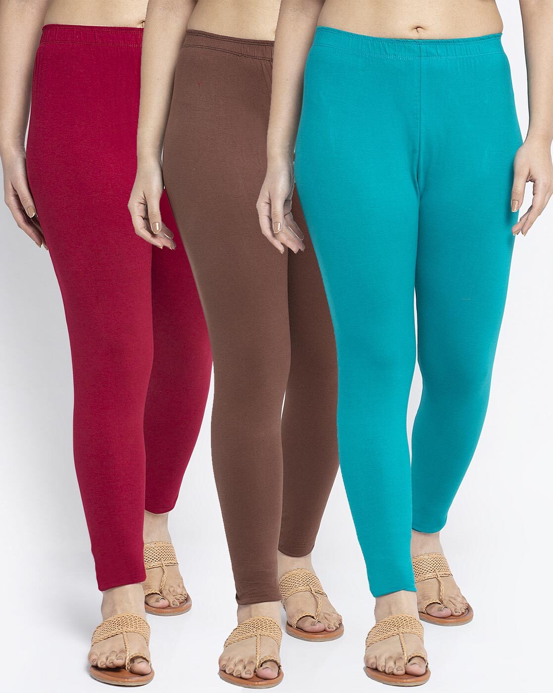 Buy Red Leggings for Women by Svrnaa Online | Ajio.com