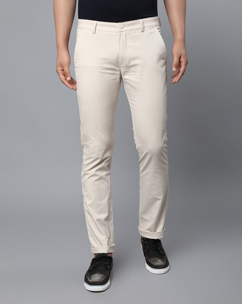 mens cream skinny chinos