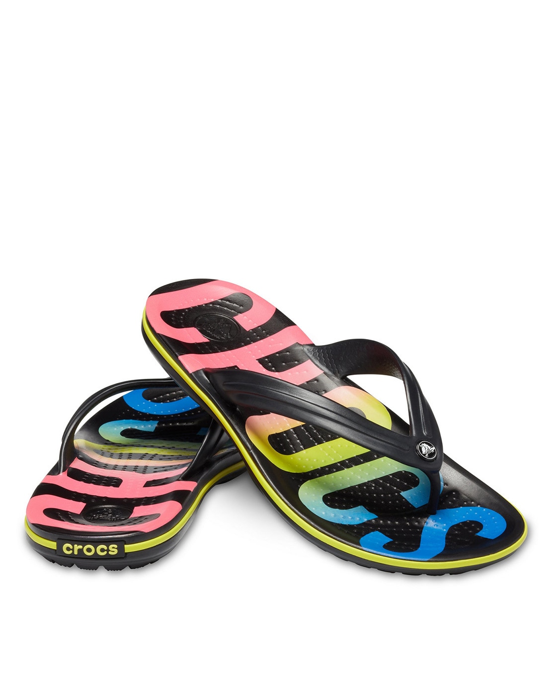 Crocs printed 2025 flip flops