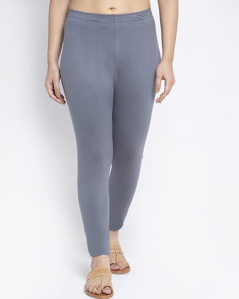 Zero Rise Rib Ankle Length Leggings - Quiet Grey Marl