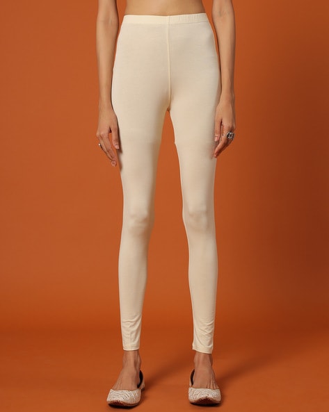 Buy Off-white Leggings for Women by Svrnaa Online