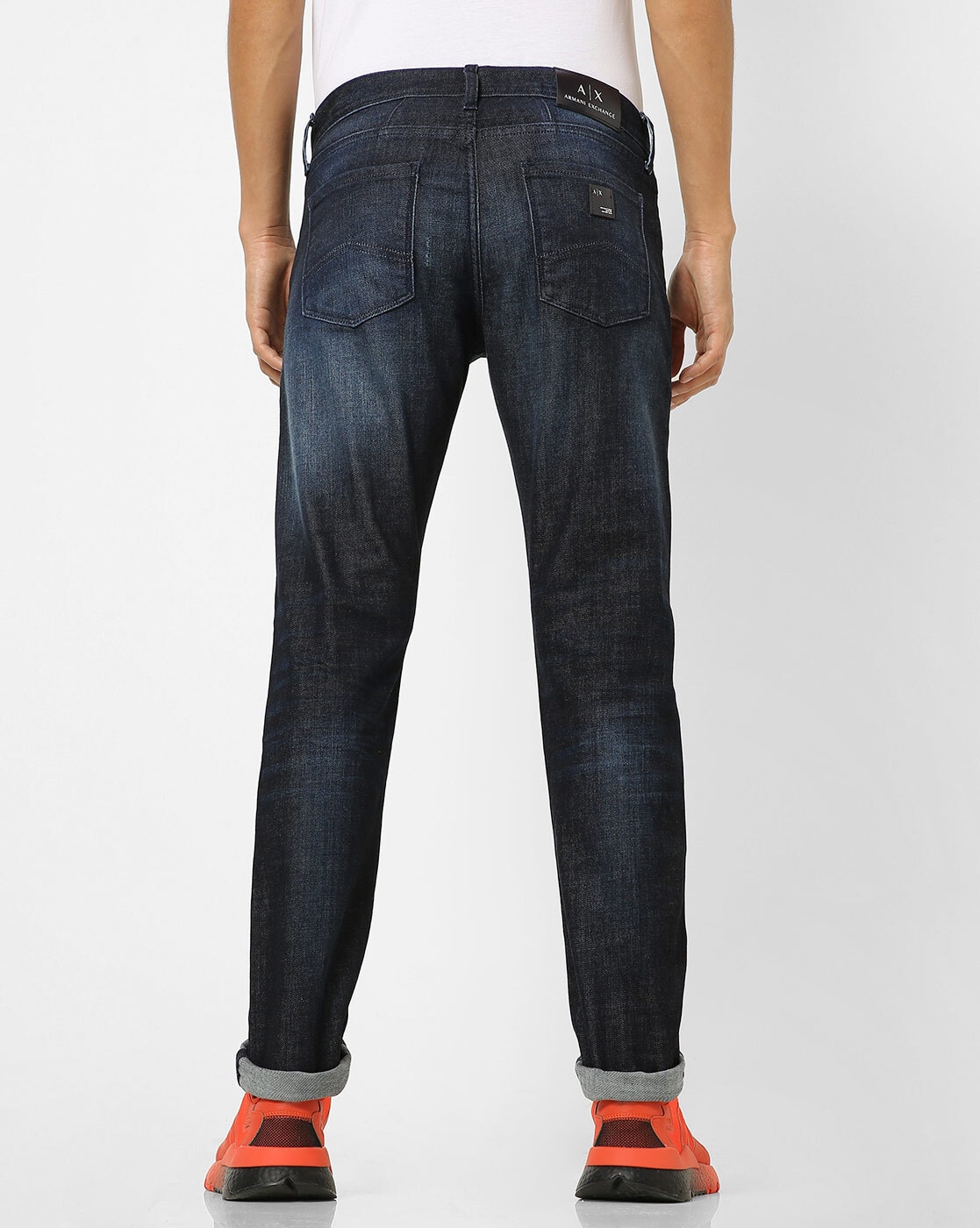 armani exchange distressed jeans